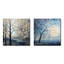 «Blue Forest Tranquility In Winter I», ensemble de 2 impressions sur métal forêt-1879234828