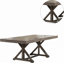 Mobilier de salle à manger ensemble de salle à manger à feuilles larges gris cendré 8 pièces, ensemble de salle à manger 6 chaises avec banc, ensemble de table de salle à manger, ensemble de salle à manger