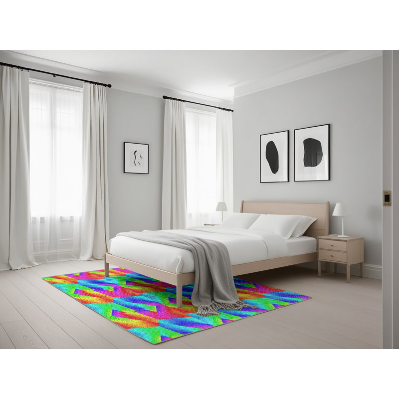 Abstract Indoor Rug, Rectangle 5' x 7'