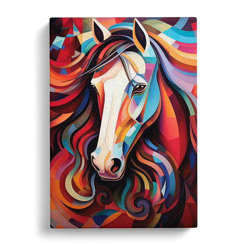 Shire Horse Futurism - Wrapped Canvas, 76cm H x 50cm W x 3cm D