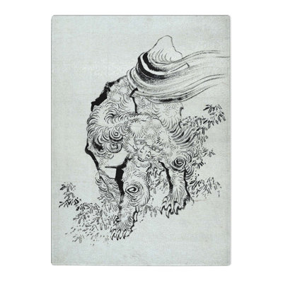 Tempered Glass Mythical Creature by Katsushika Hokusai Chopping Board