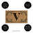 Monogram Coir Mat, Letter "V"