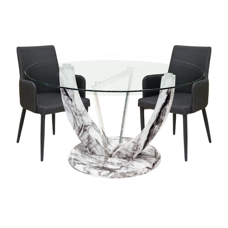 Jameel 4 - Person Dining Set, Charcoal