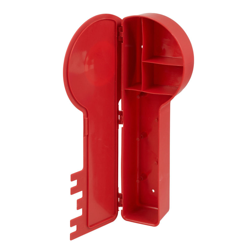 Plastic / Acrylic Wall Organizer with Key Hooks, Red