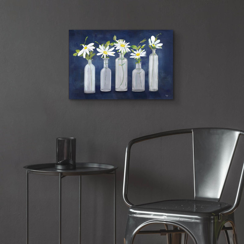  «Daisies In A Row» par Mollie B., art mural en verre acrylique, 24 po x 16 po, H 16 po x l 24 po