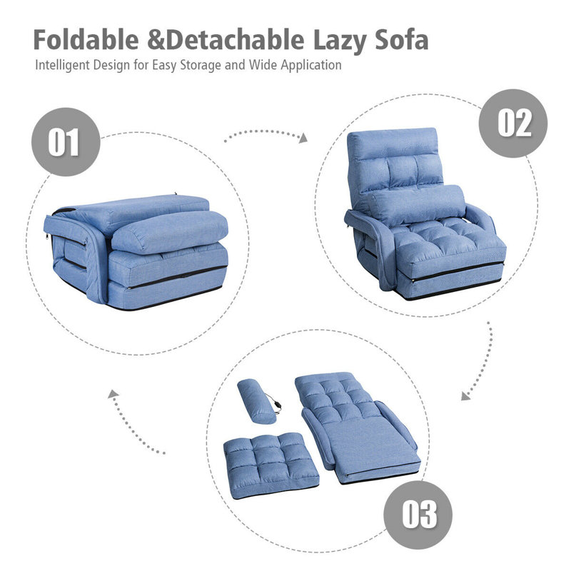 Coussin avec accoudoirs Baer Lazy, Bleu