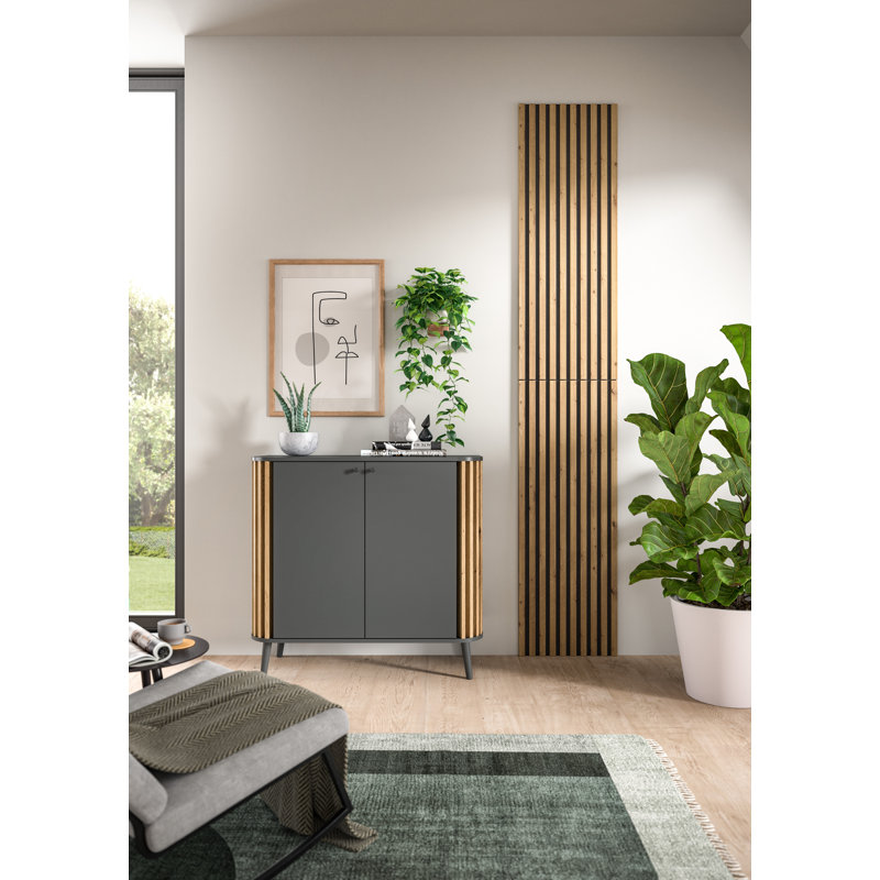 Cheridy 40 cm x 120 cm Acoustic Wall Paneling in Brown (2-pack)