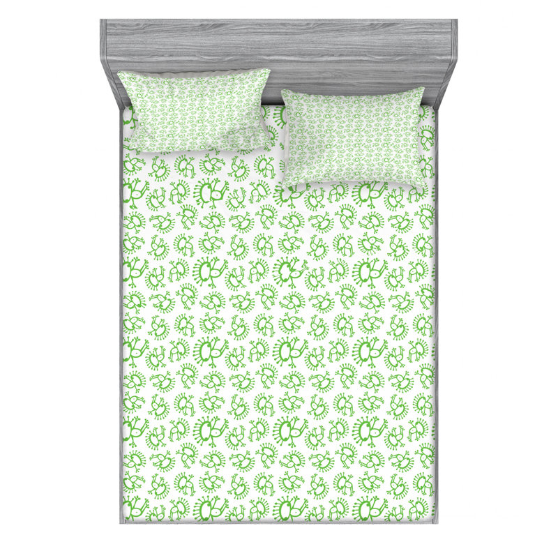 Microfiber Sheet Set, Queen Sheet Set with Fitted Sheet