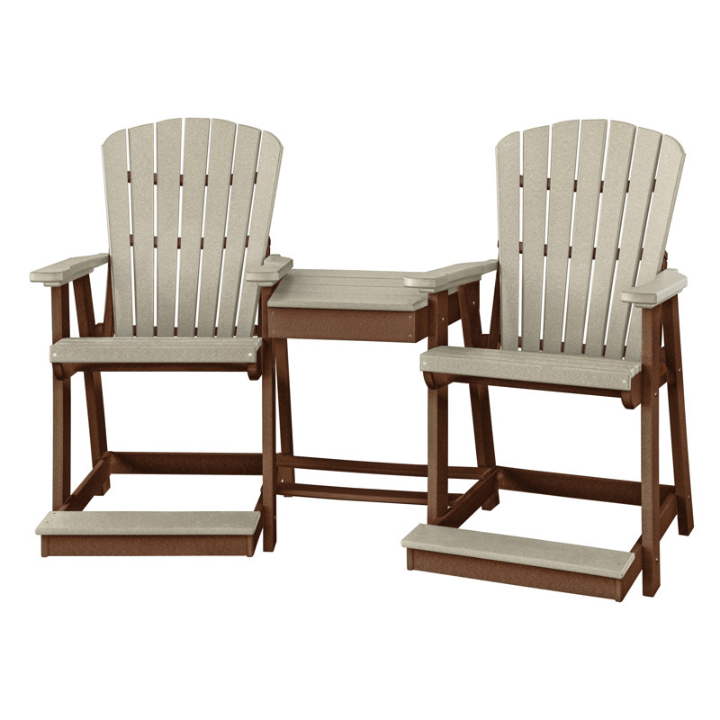 2 - Person Patio Conversation Set, Beige/Brown