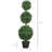 Set Of 2 Decorative Artificial Plants, Topiary Ball-Shaped Boxwood Trees In Pot, Fake Plants For Home Indoor Outdoor Decor, 39.4 Inch, Green