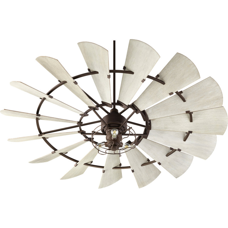Ventilateur de plafond 3 lumières, Bronze huilé