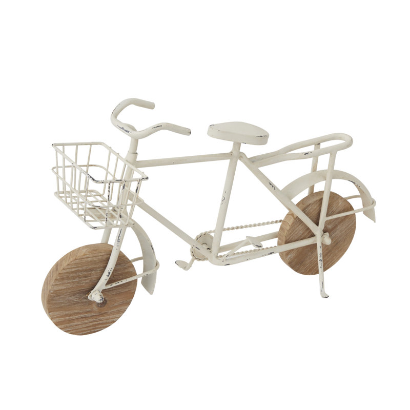 Kulas Bicycle Figurines & Sculptures, White
