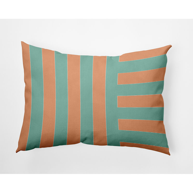 Striped Reversible Throw Pillow, 14" H x 20" W, Rectangle
