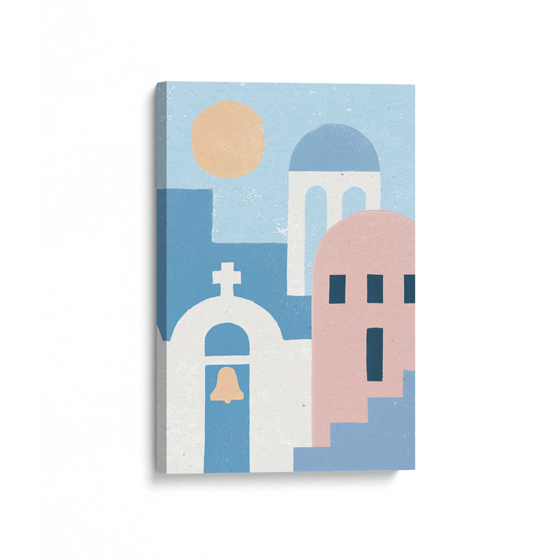 Toile tendue Santorini Sunlit Dreams II, H 12 po x l 8 po