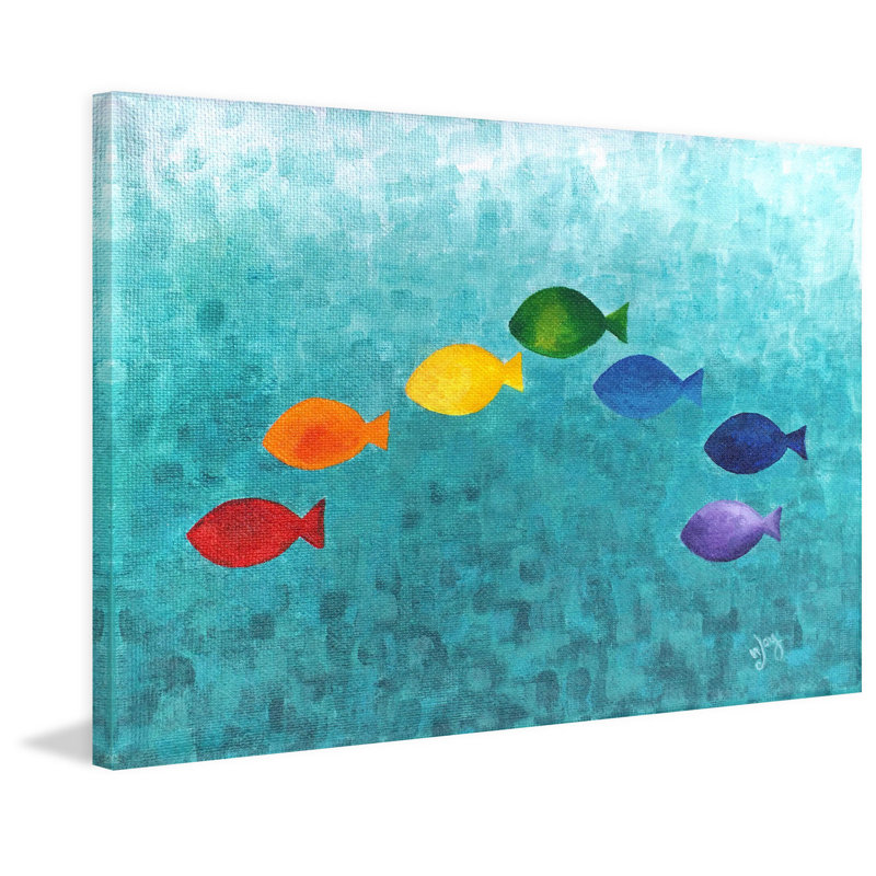 Puckett «Rainbow Fish», reproduction sur toile tendue, 20 po x 30 p