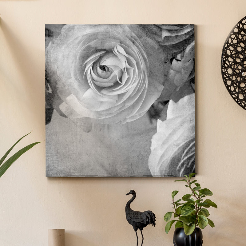 « dark renoncule iv »-reproduction de photo sur toile enroulée, H 40 po x l 40 po x P 1 po