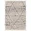 Tapis en polypropylène / polyester tissé à la machine en gris / blanc-181649802