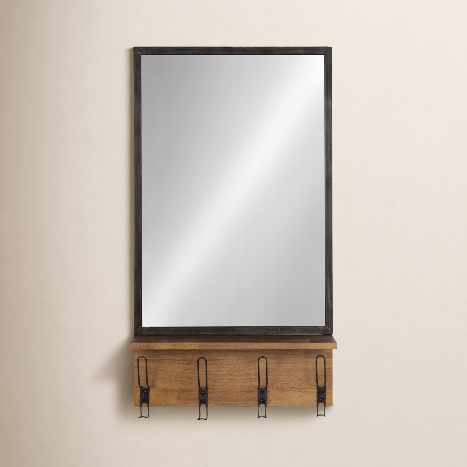 Ilona Flat Mirror, Brown, 36.75" x 20"