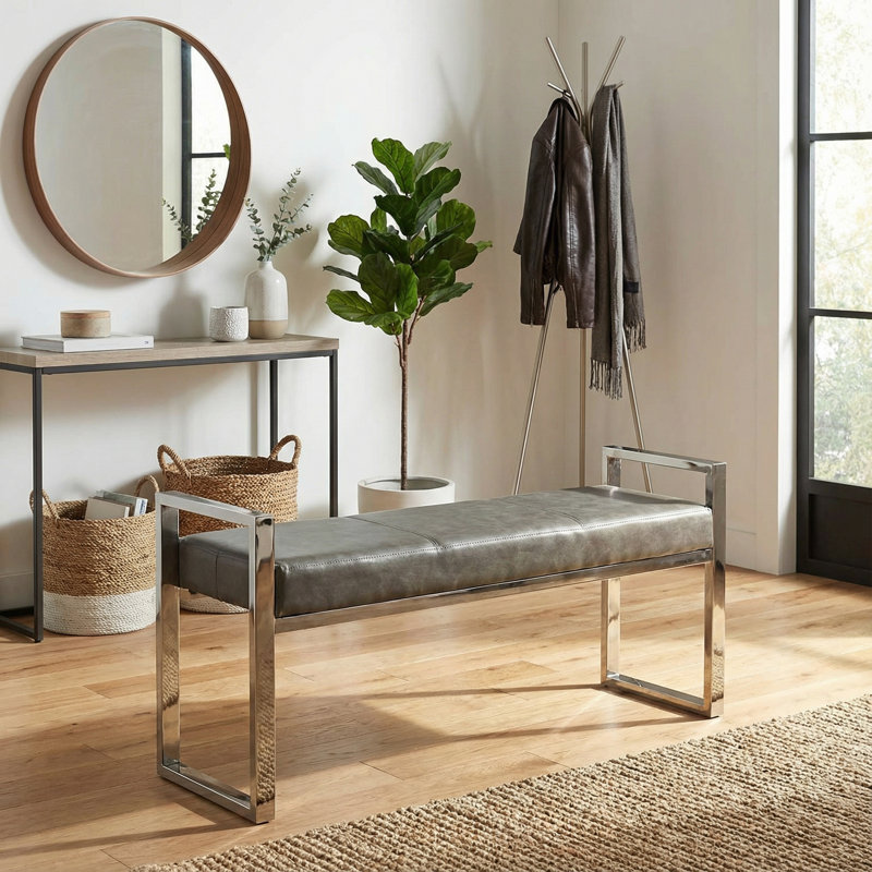Banc rembourré Soma, gris