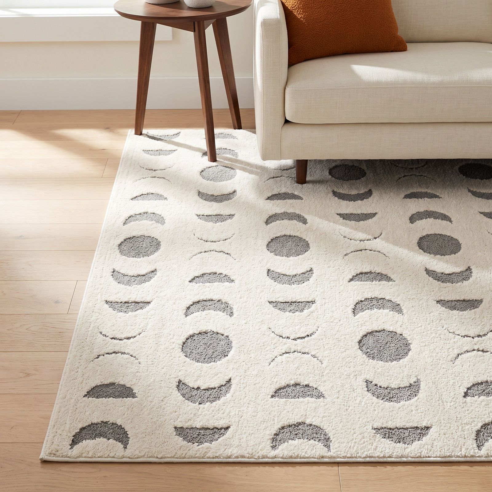 Paolucci Gray Contemporary Geometric Rug, Rectangle 5'3" x 7'