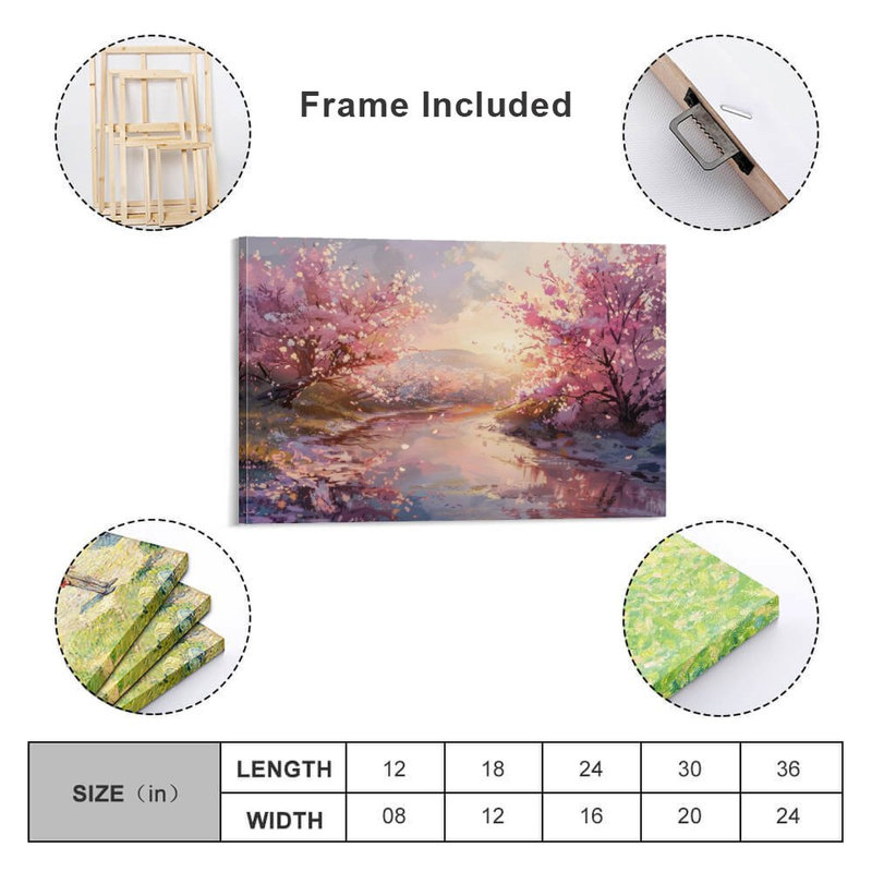 Art mural encadré 20 "x 30" avec cadre en bois, prêt à être accroché, 20 po x 30 po