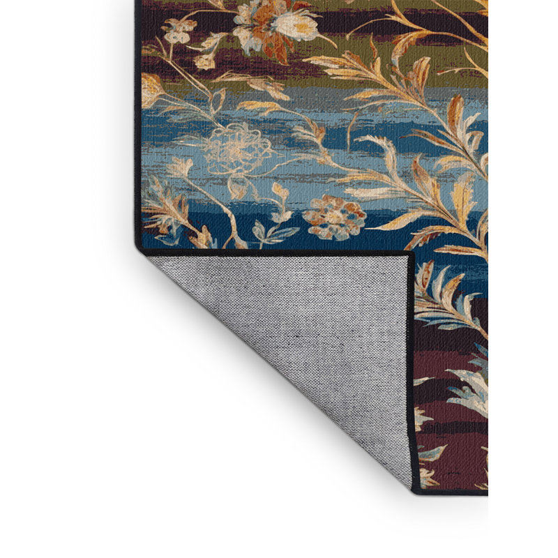 Machine Washable Nature Brown Area Rug, Round 3'