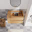 Meuble-lavabo mural sophistiqué avec tiroir à fermeture en douceur pour salle de bain-459338223