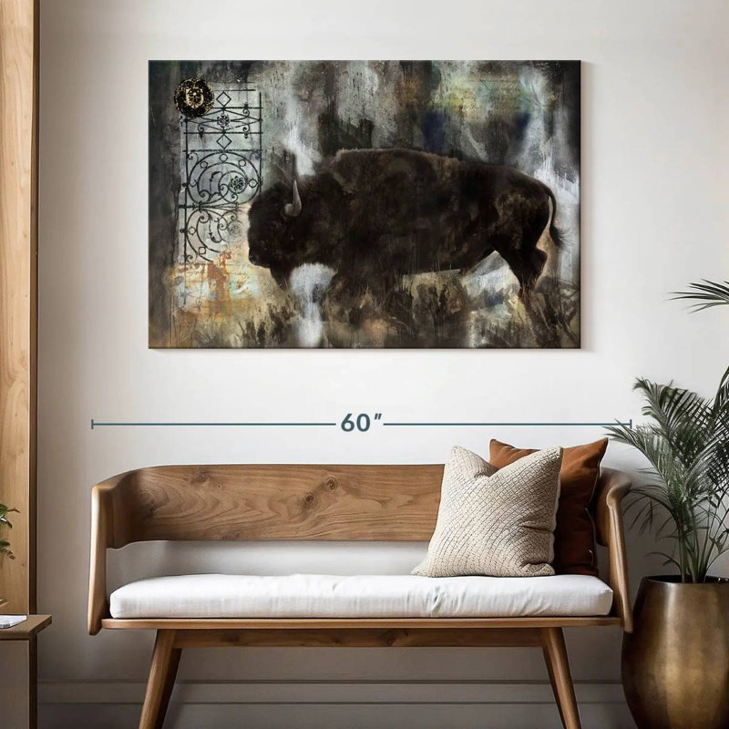 Brampt Wandering Buffalo, 32" H x 48" W