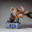 Genuine Multi Gemstone Bonsai Tree in Square Porcelain Pot (13")