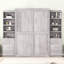 Lit double avec rangement, gris - Structure solide et stable Polyvalentes tablettes et tiroirs de rangement fonctionnels