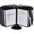 DURABLE  SHERPA Carousel Reference System, 40 Double Panels, Letter, Black