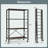4-Tier Foldable Storage Shelf Collapsible Shelving Unit Display w/ Lockable Wheels Storage Rack