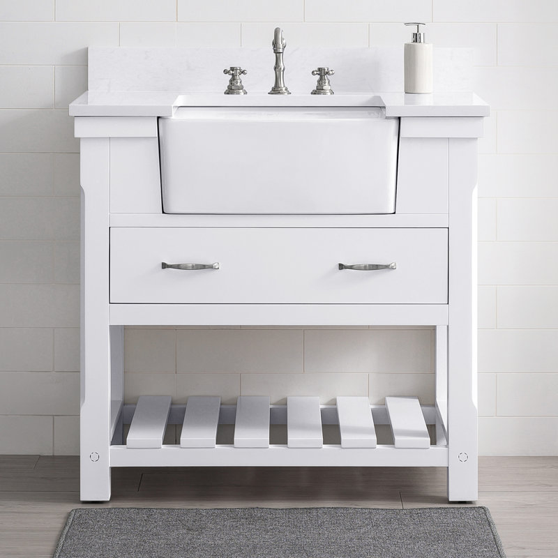 Meuble-lavabo simple 36 po Rosana, Blanc
