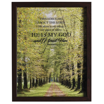 Art mural encadré «He Is My God My Refuge»