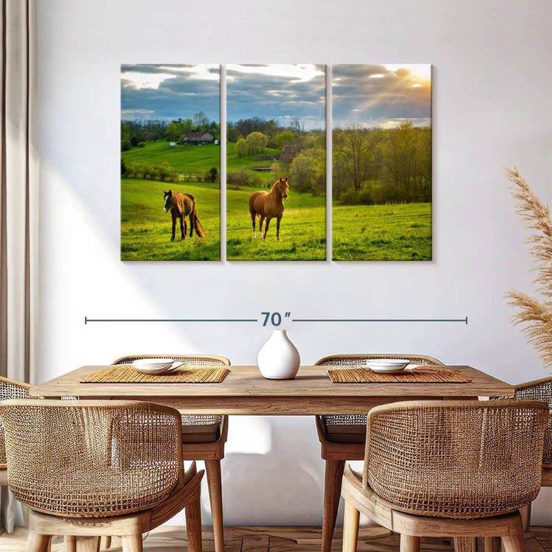 Horse Farm, 36" H x 57" W