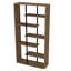 Modern Industrial Bookshelf, Walnut & Black, 35.4 x 68.2 x 11.6 inches | 100% Melamine Coated Particle Board & Metal | Numerous Shelves, Wall-Mountable Design, Additional Storage | Stylish & Functional for Home & Office