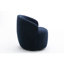 Fauteuil d'appoint pivotant moderne, rembourré bleu foncé, idéal pour le salon