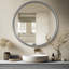 Wood Round Wall Mirror for Bathroom Bedroom Vanity Home Decoration-88364435-90993439