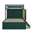 Lit superposé double avec garde-robe, 2 grands tiroirs et 5 petits tiroirs, lit superposé en bois avec échelle, garde-corps-30218420
