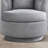 29" Wide Modern Upholstered Soft Swivel Barrel Chair With Lumbar Pillow-2008155302