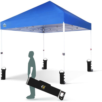 Commercial 8 Ft. W x 8 Ft. D Pop Up Canopy Tent with Patented Centerlock Blue