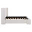 Lit tapissier élégant en tissu blanc avec tête haute