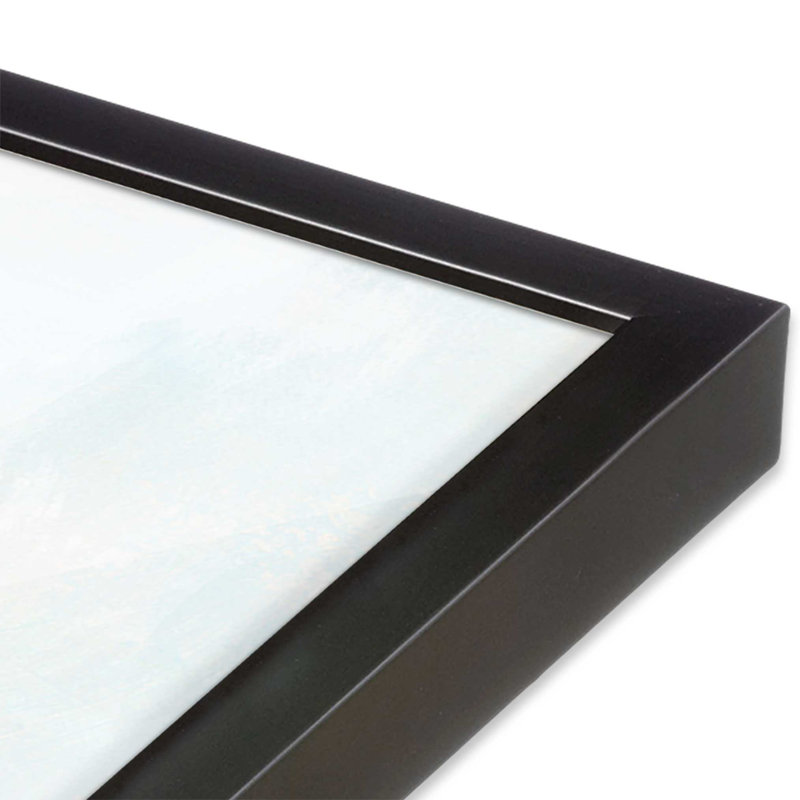 «Softly Spoken Waves I», reproduction sur toile, H 13,75 po x l 13,75 po, Cadre de coin ouvert en zinc patiné