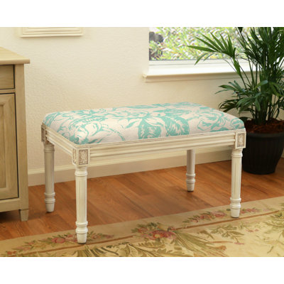 Banc rembourré en bois Georgeanna