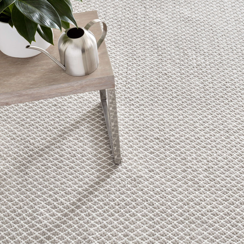 Tapis intérieur / extérieur gris tissé à la main Mainsail, Rectangle de 5 pi x 8 pi
