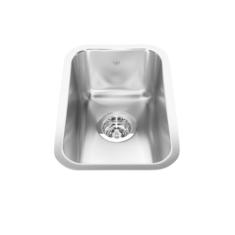 Évier de cuisine encastrable l 12 po x l 18 po en acier inoxydable
