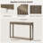 47''W Modern Fluted Double-Layer Console Table with Storage Shelf, Wood Sofa Table for Living Room, Bedroom,Hallway-980848166-983089565