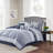 7 Piece Jacquard Comforter Set Navy