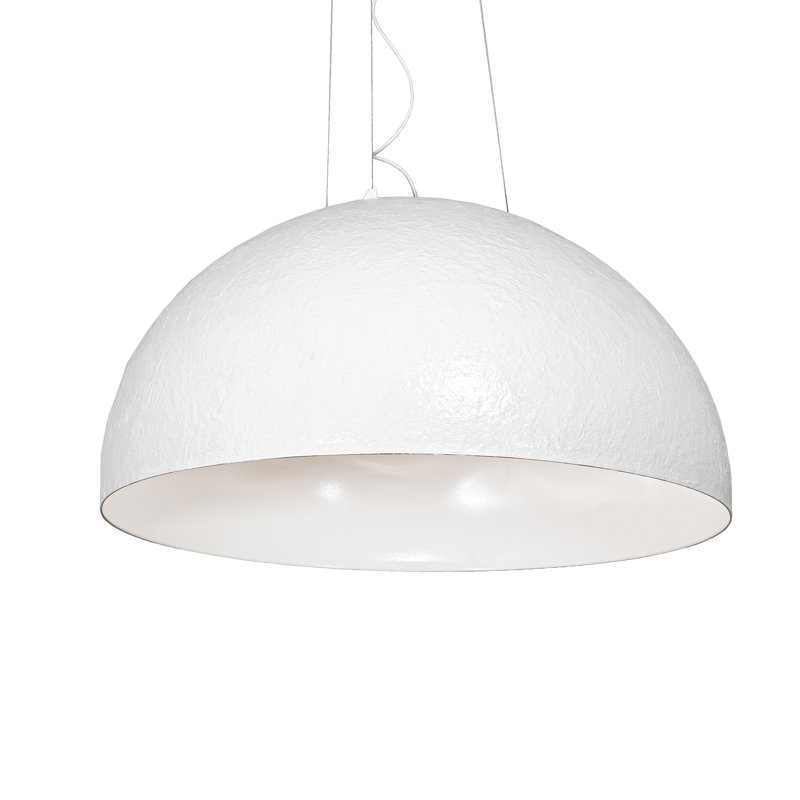Gravity 1 - Light Pendant, Nickel/Matte White, 98" H x 48" W x 48" D