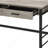 Light Weathered Oak & Black Finish Writing Desk W/USB